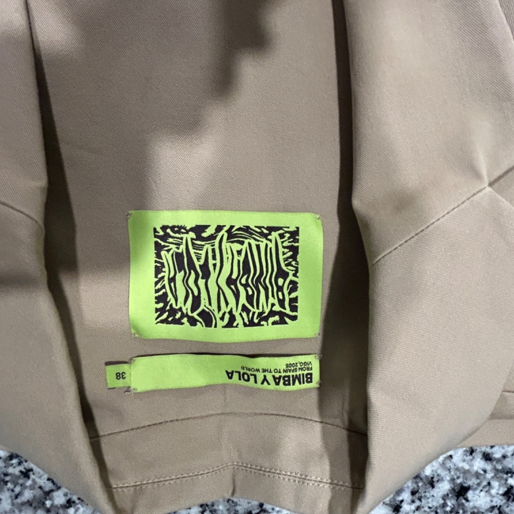 BIMBA Y LOLA JACKET (Spanish/Portuguese) Fashion Brand Size 38 Color Sand - Picture 8 of 12